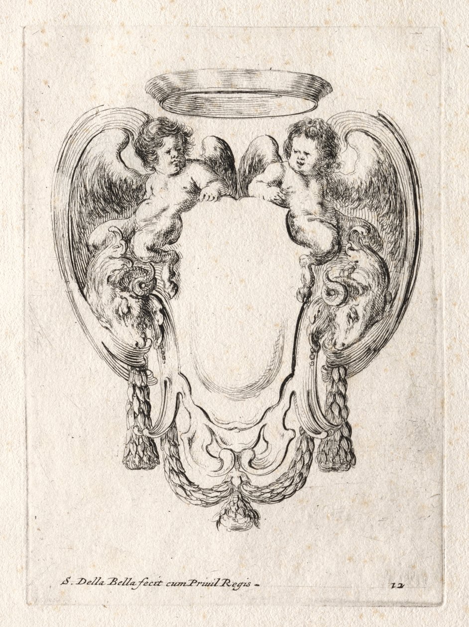 Nieuw Model voor een Cartouche door Stefano della Bella