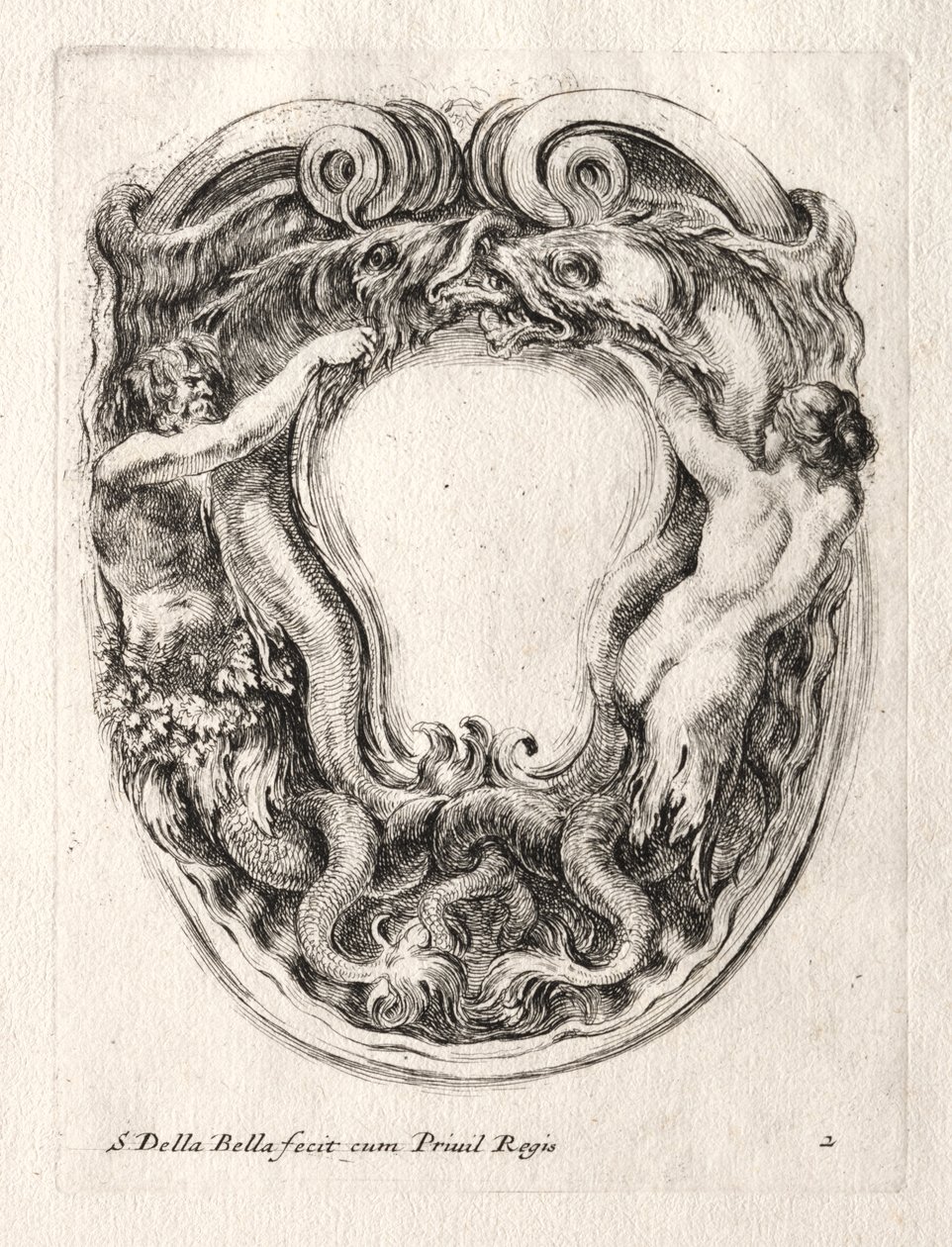 Nieuw Model voor een Cartouche door Stefano della Bella