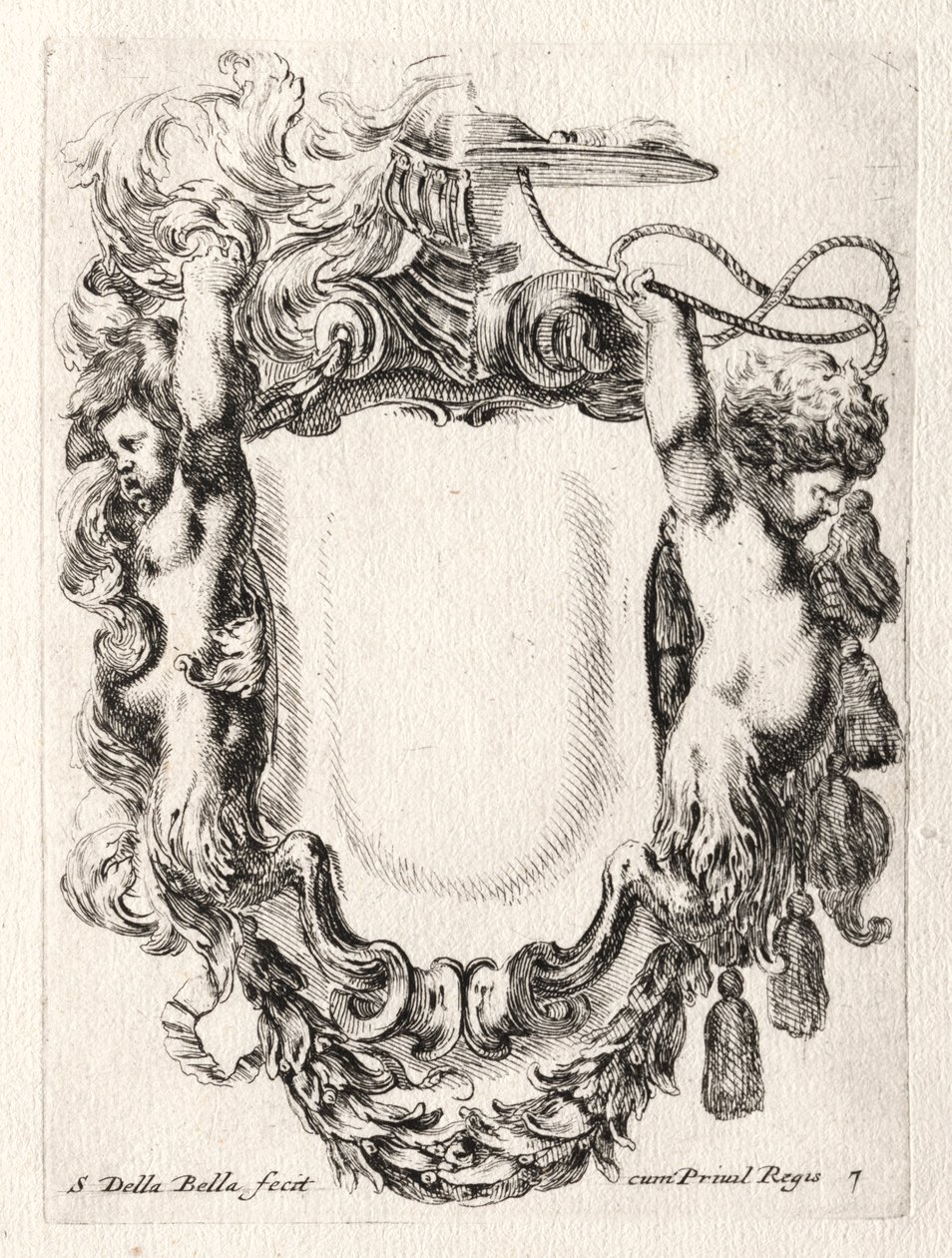 Nieuw Model voor een Cartouche door Stefano della Bella