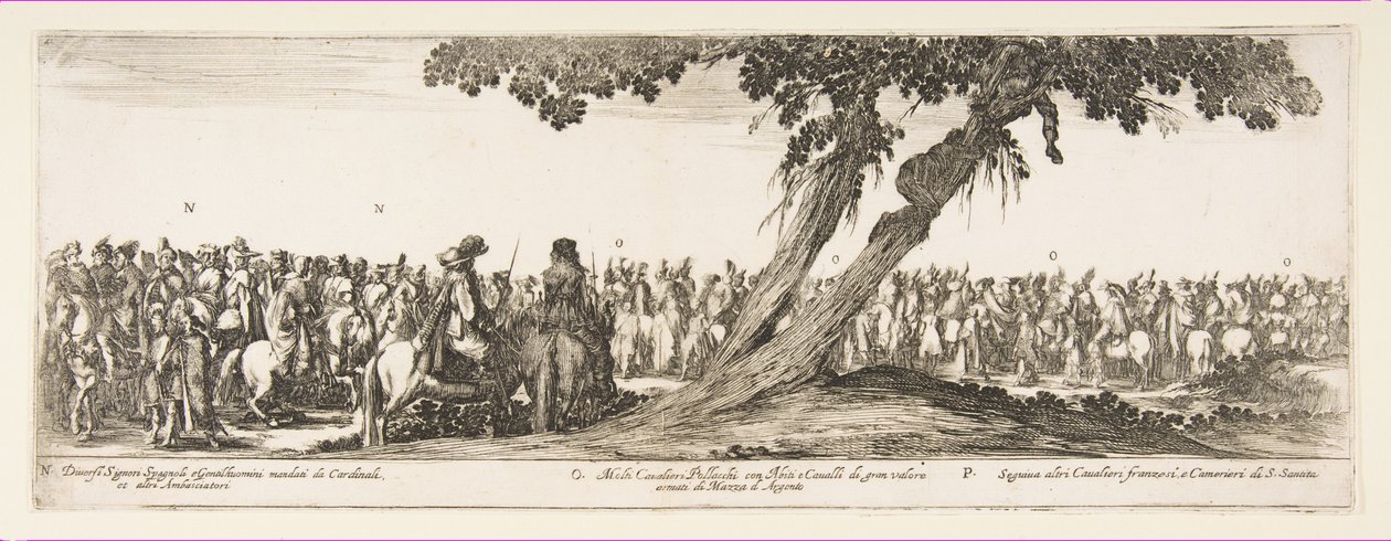 Deel van de Ingang van de Poolse Legatie N. O. P., 1633 door Stefano della Bella