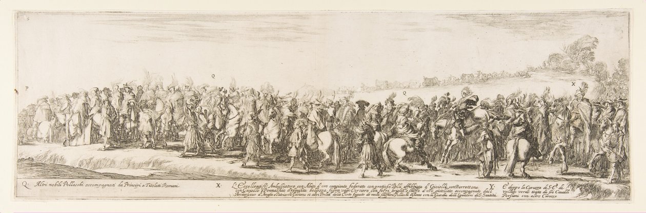 Deel van de ingang van de Poolse Legatie Q.X.Y., 1633 door Stefano della Bella