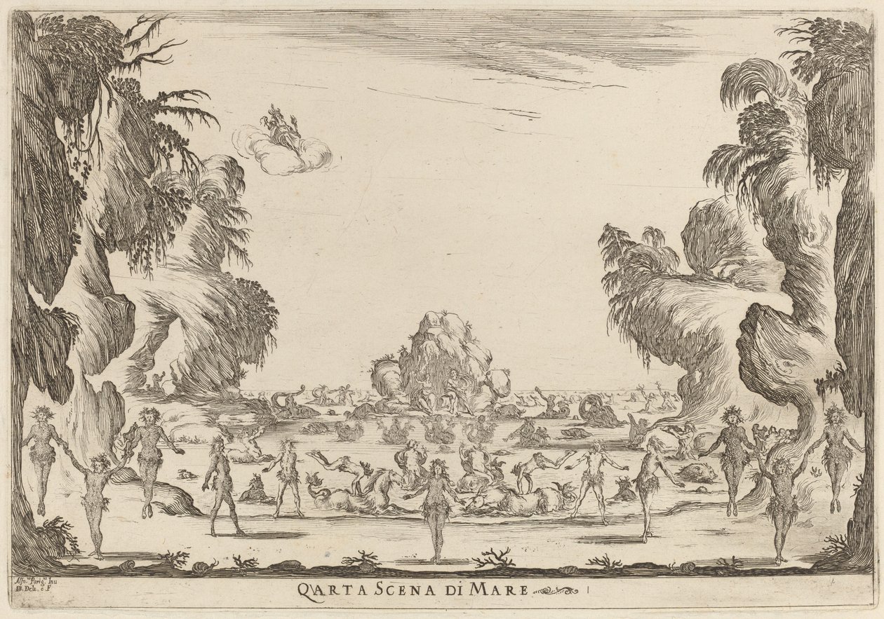 Quarta Scena di Mare, 1637 door Stefano della Bella