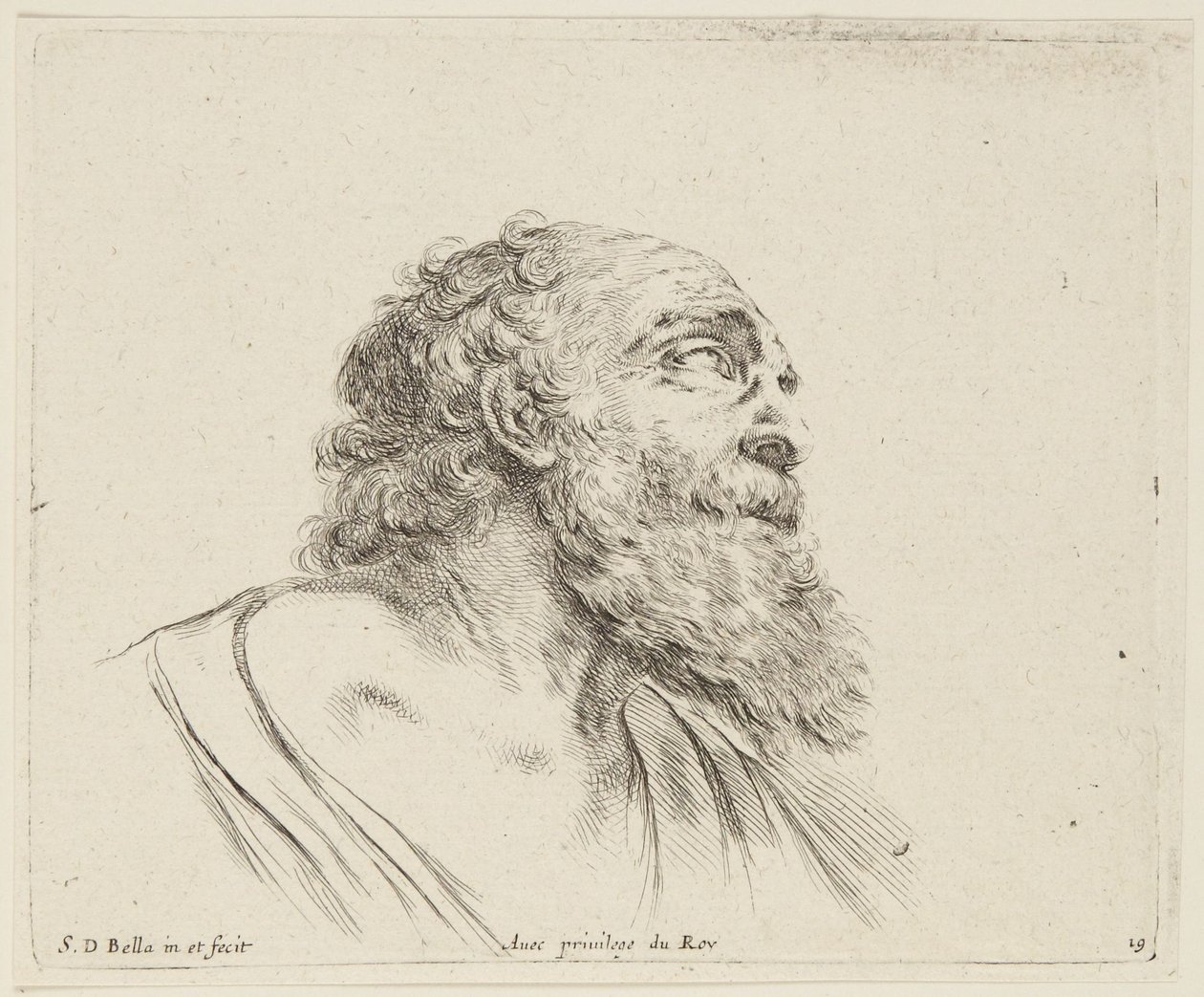 Studie (De beginselen van het tekenen, 19) door Stefano della Bella