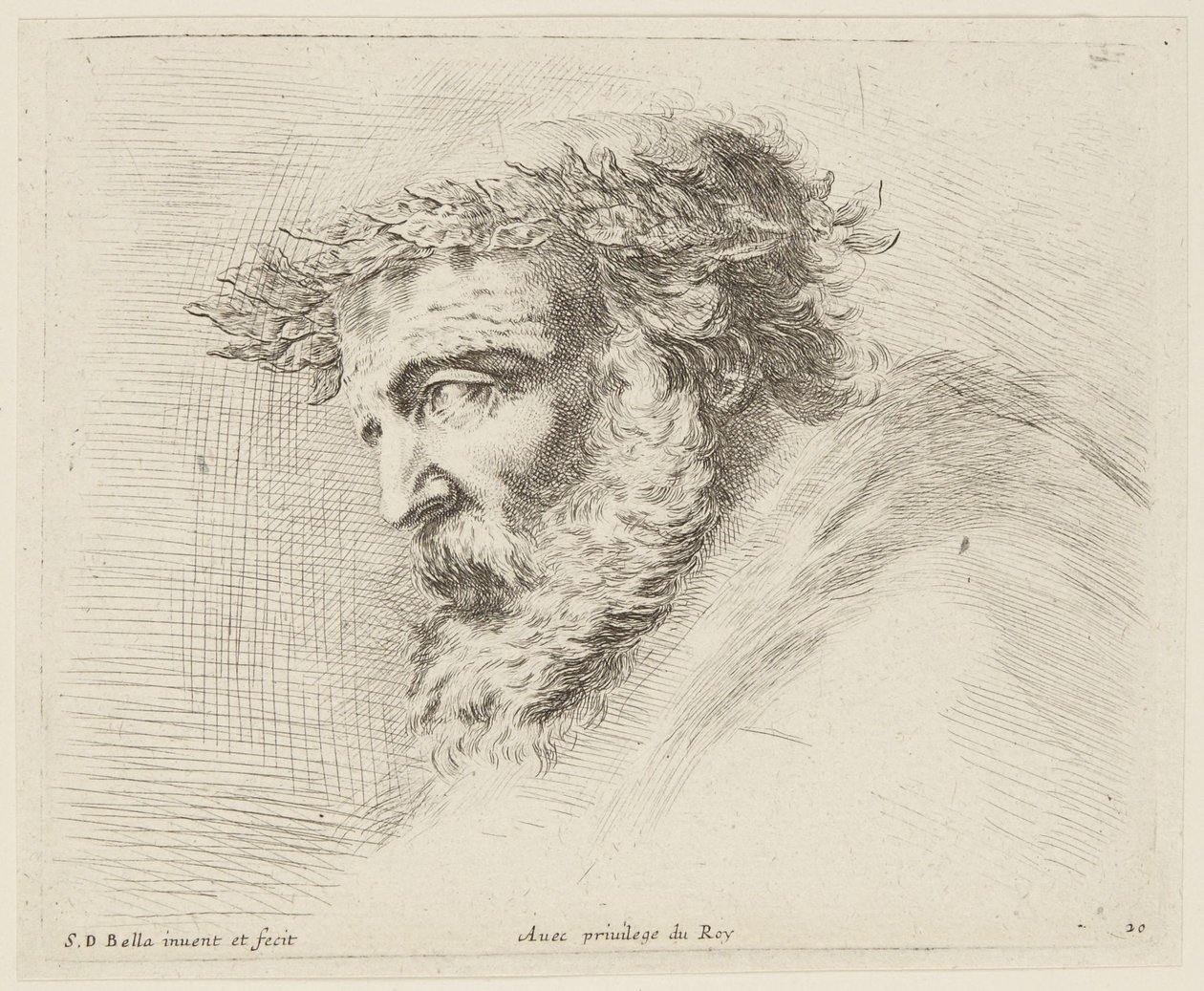 Studie (De beginselen van het tekenen, 20) door Stefano della Bella