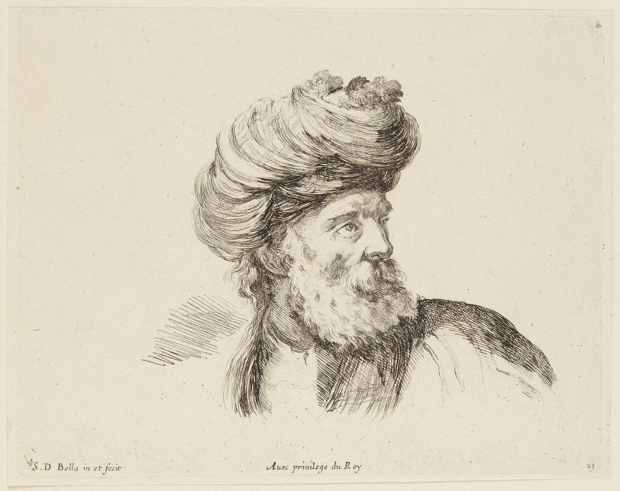 Studie (De beginselen van het tekenen, 23) door Stefano della Bella