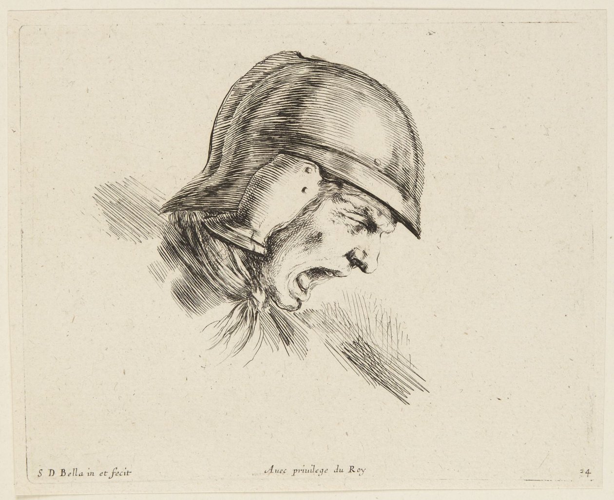 Studie (De beginselen van het tekenen, 24) door Stefano della Bella