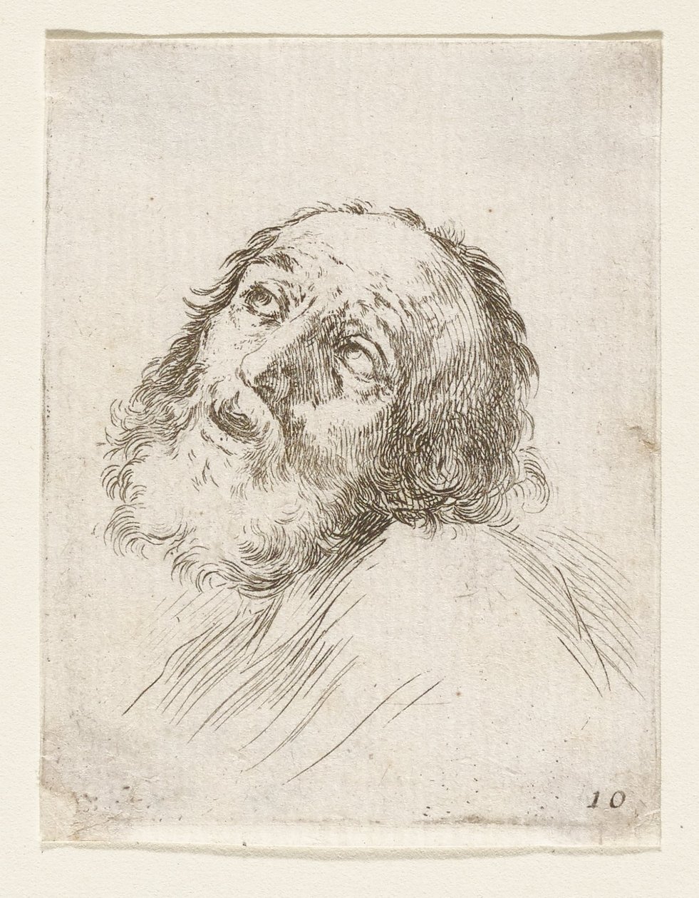 Hoofd van de berouwvolle Sint-Petrus door Stefano della Bella