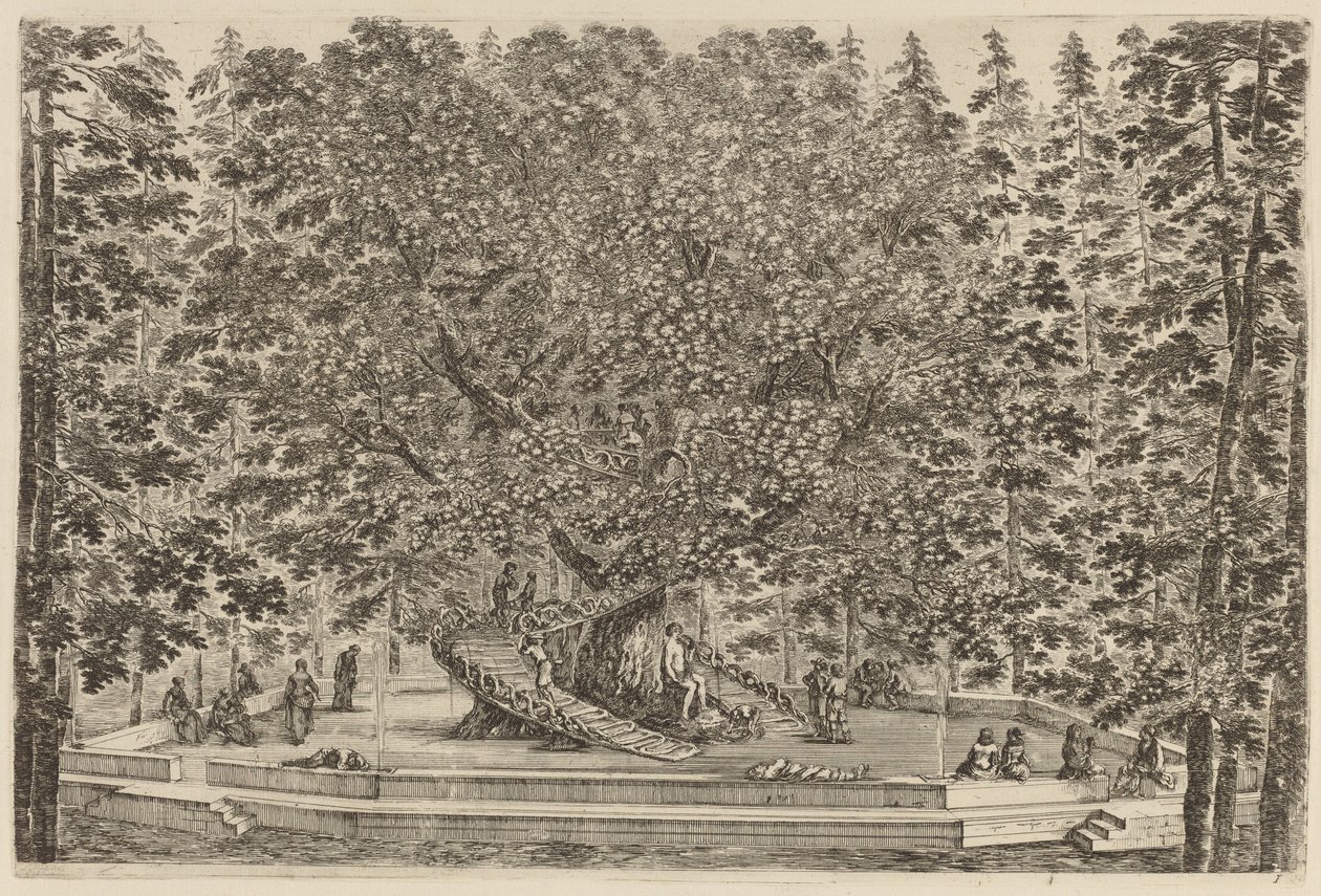 De bewoonde boom, waarschijnlijk 1653 door Stefano della Bella