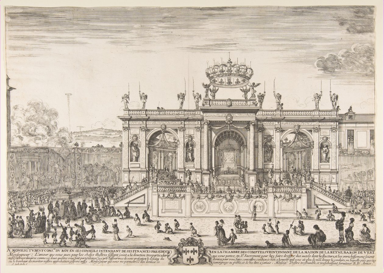 De Processie van het Heilig Sacrament door Stefano della Bella