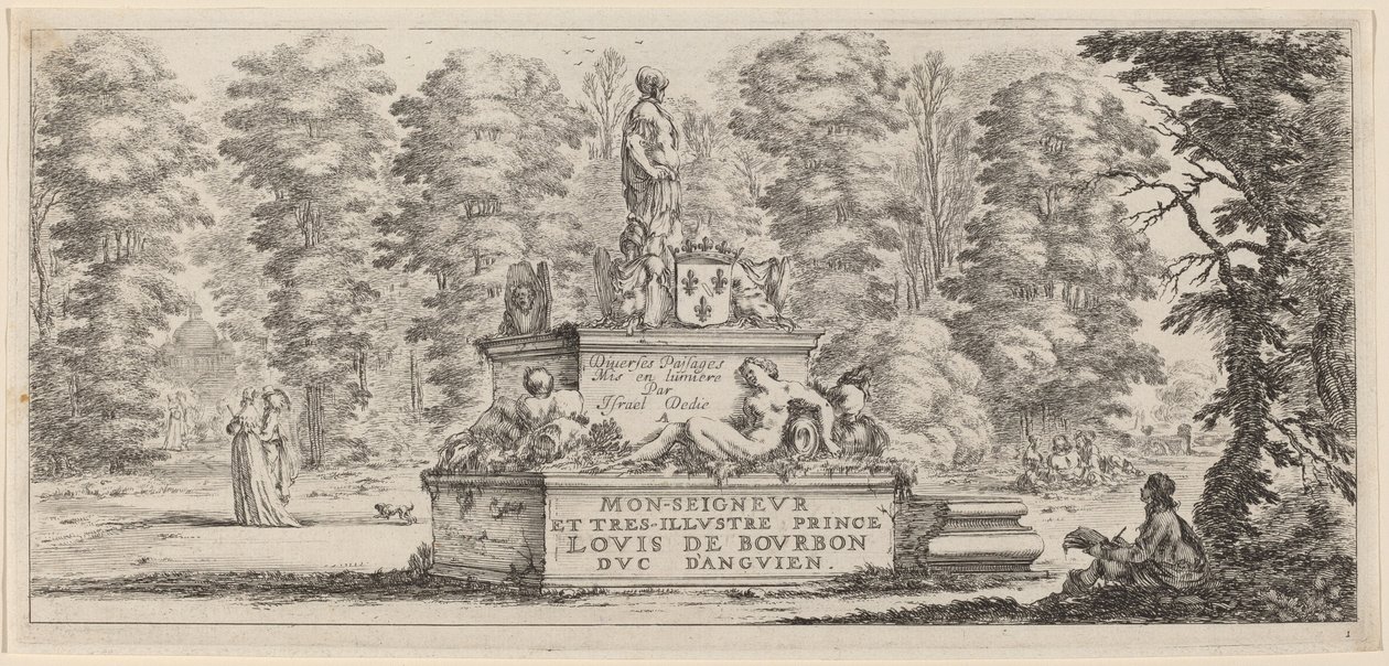 Titelpagina voor Divers paysages, in of voor 1647 door Stefano della Bella