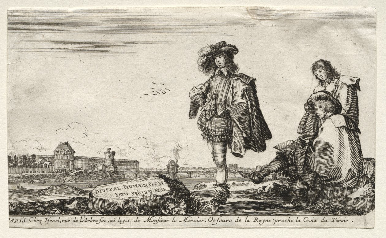 Verschillende Figuren en Landschappen, 1649 door Stefano della Bella