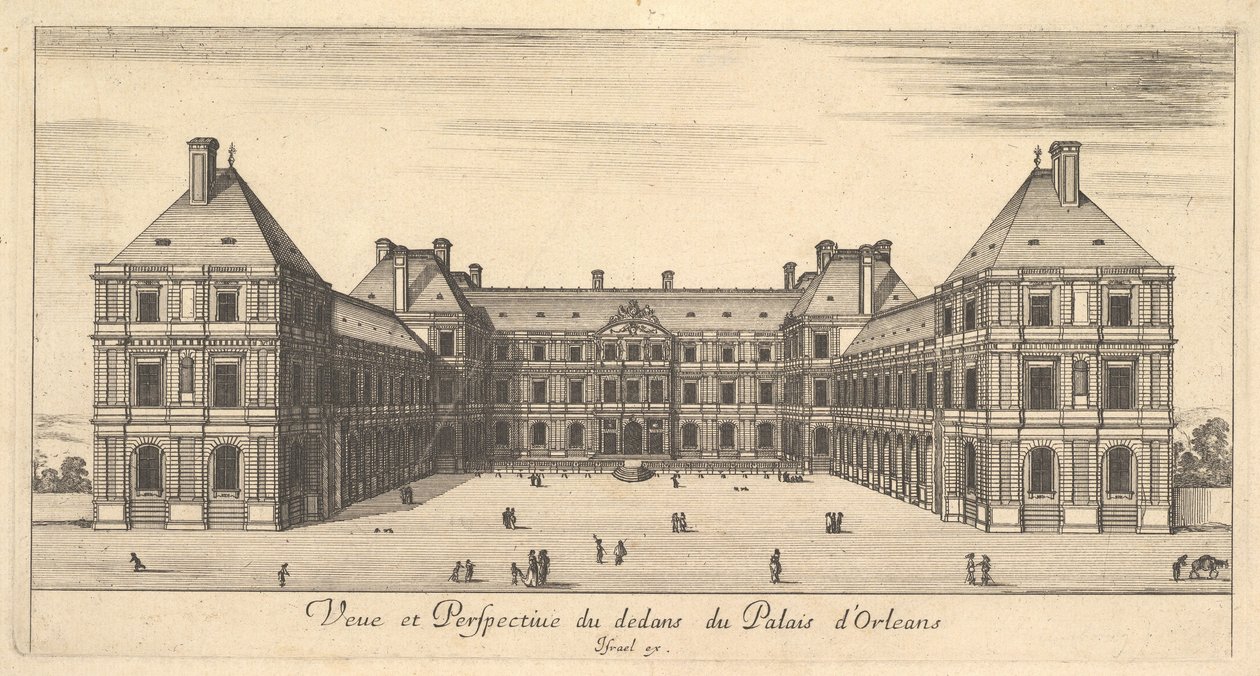 Zicht en perspectief van de binnenkant van het Palais d