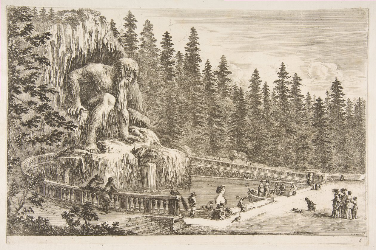 Villa van Pratolino: De Appenino, ca. 1653 door Stefano della Bella