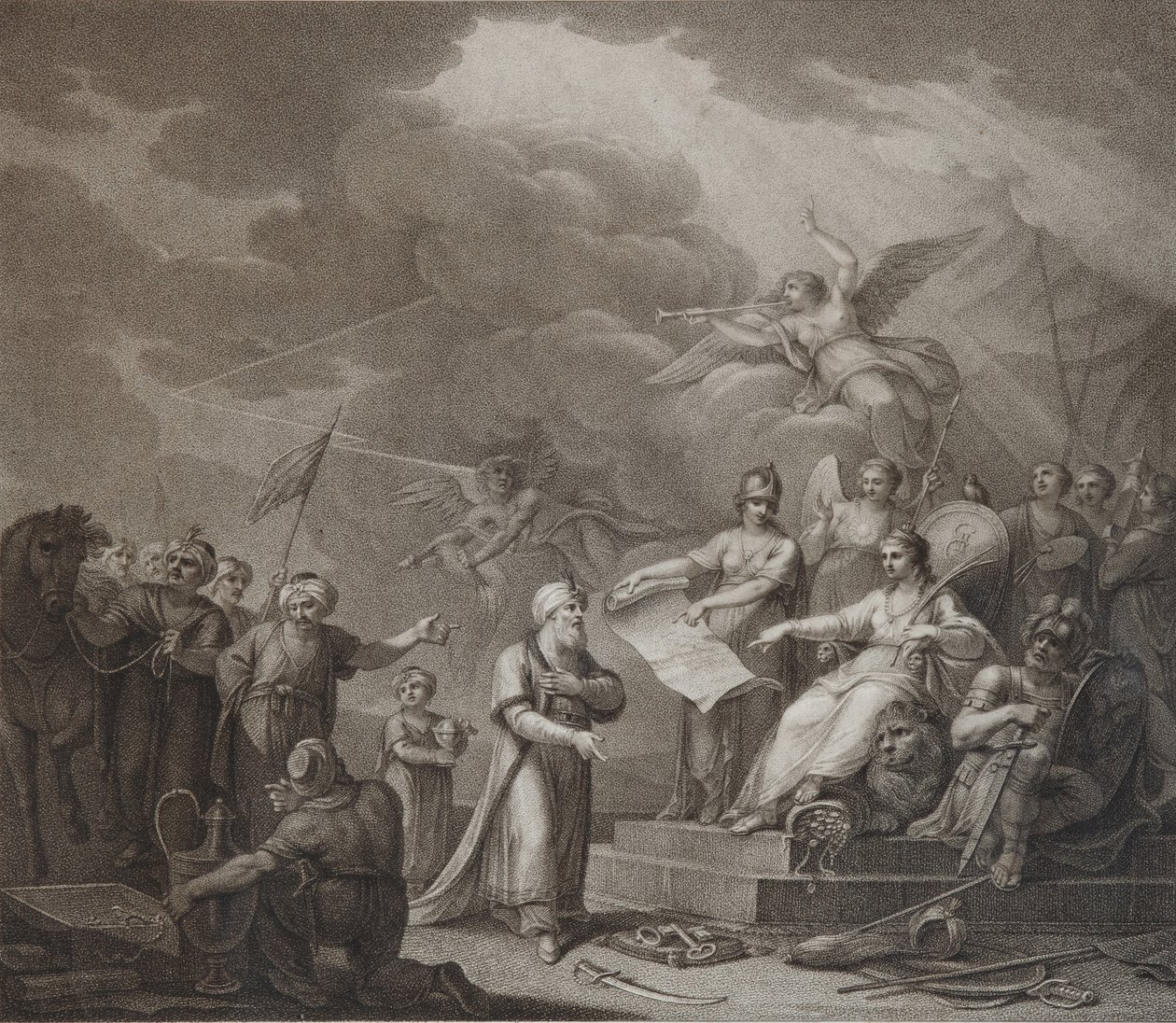 Allegorie van het Verdrag van Jassy, 1792 door Stephanoff