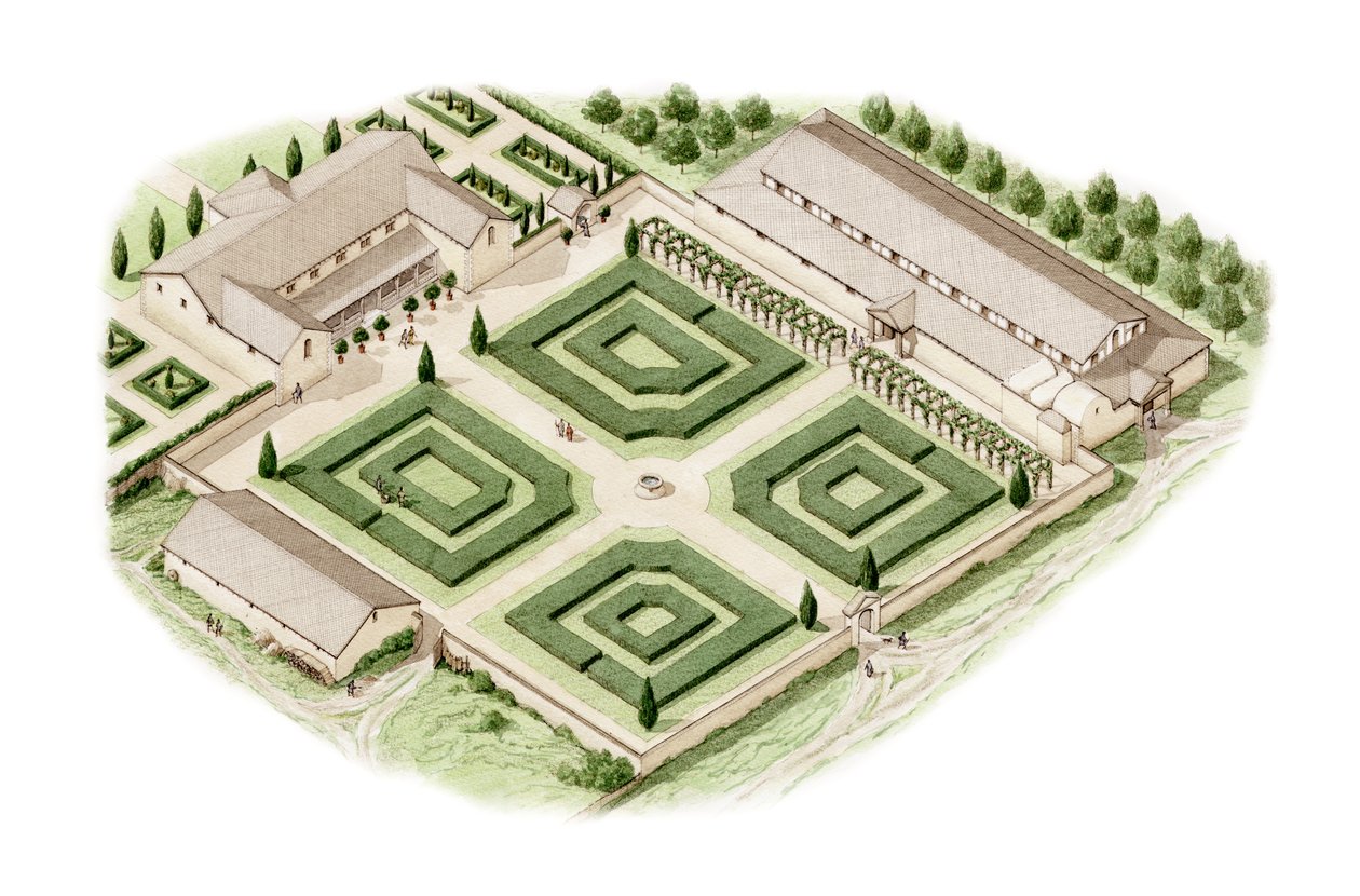 Brading Romeinse Villa, Isle of Wight, ca. 350-400 door Stephen Conlin