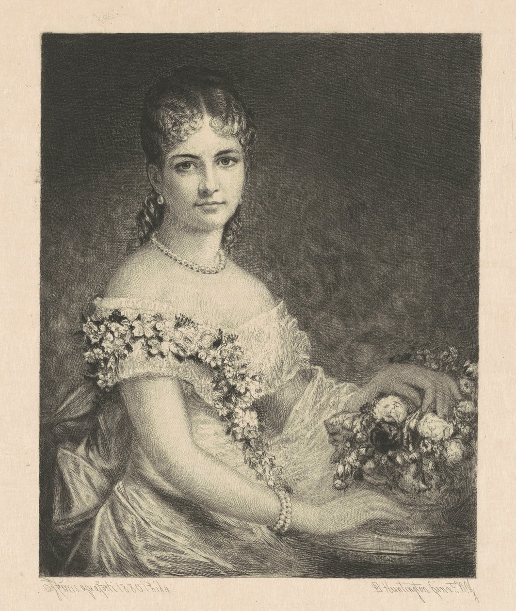 Mevr. J. Coleman Drayton (Charlotte Augusta Astor) door Stephen James Ferris, after Daniel Huntington