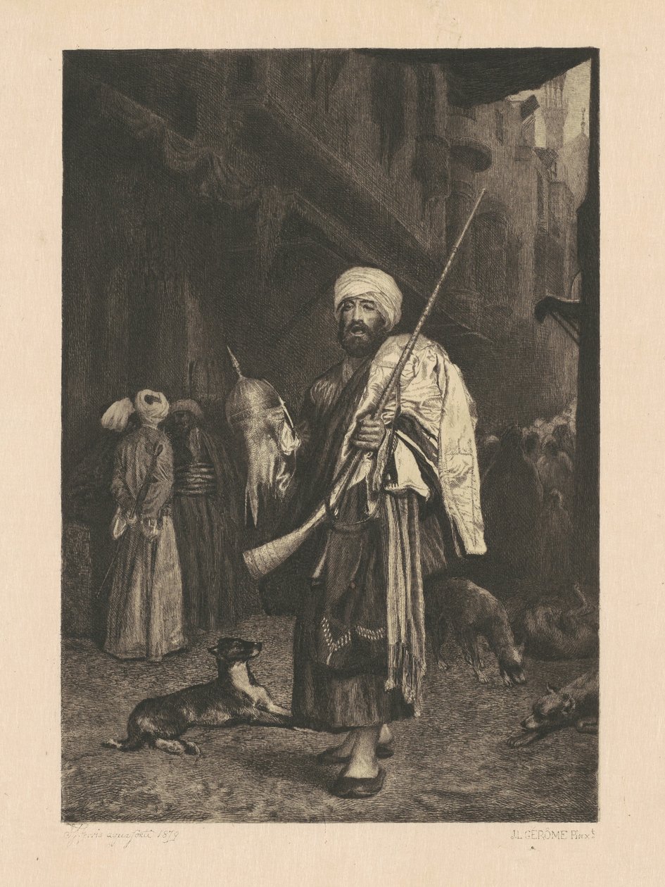 De oude kledendealer, Caïro door Stephen James Ferris, after Jean Léon Gérôme