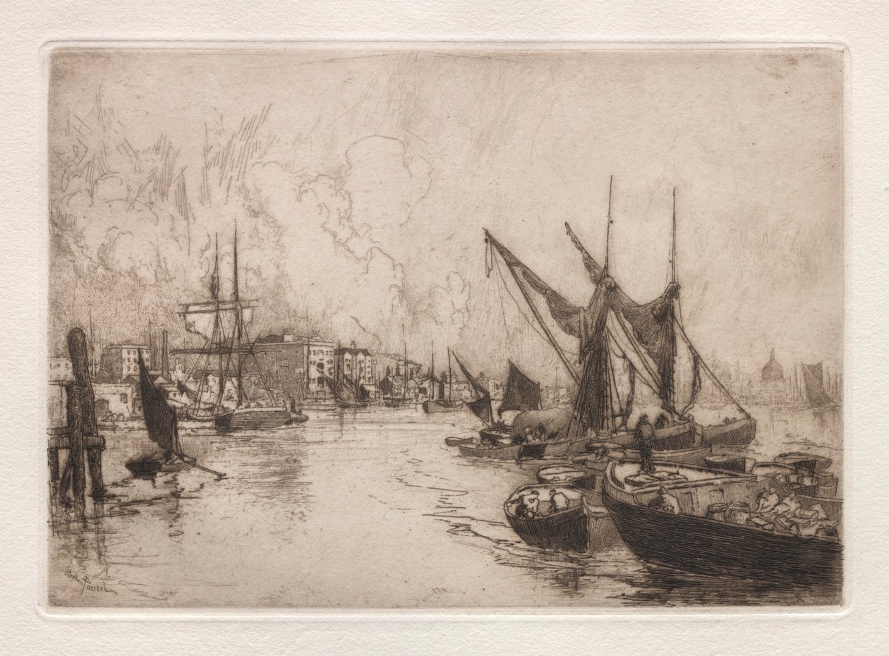 Op de Theems Canterbury, Engeland, aug. 1884, 1884 door Stephen Parrish