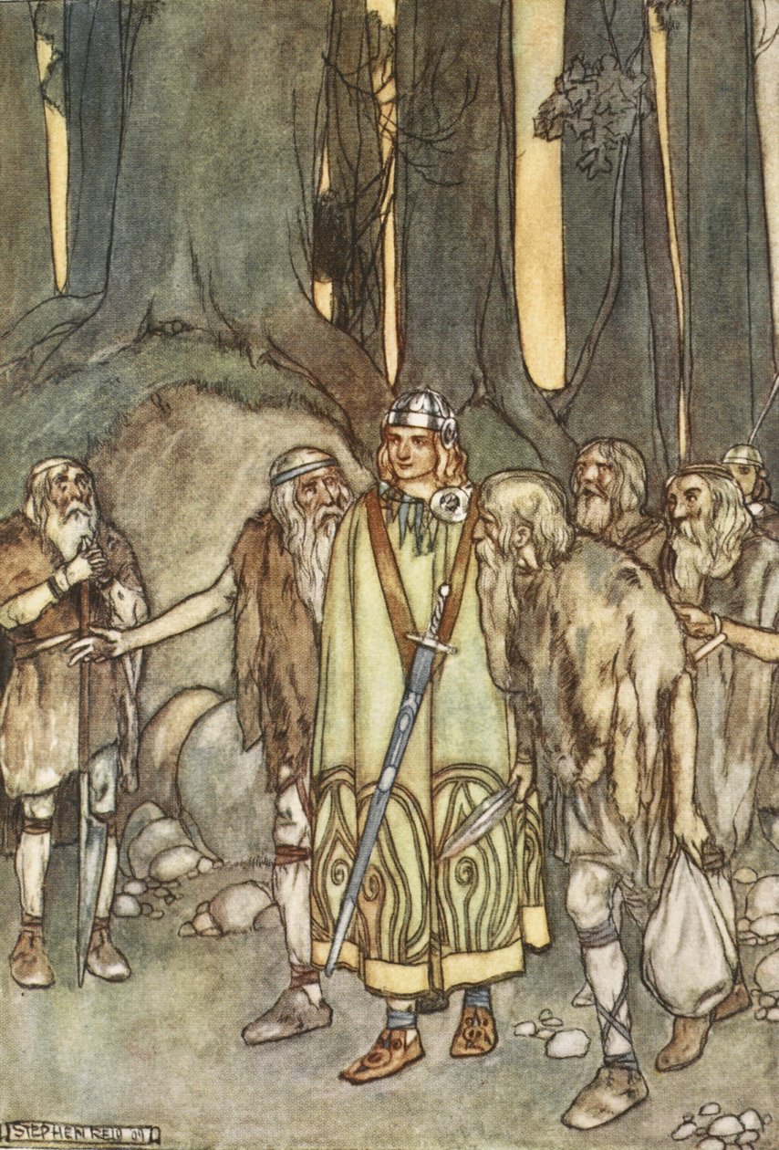 En die nacht was er feest en vreugde in de eenzame hut, illustratie uit 