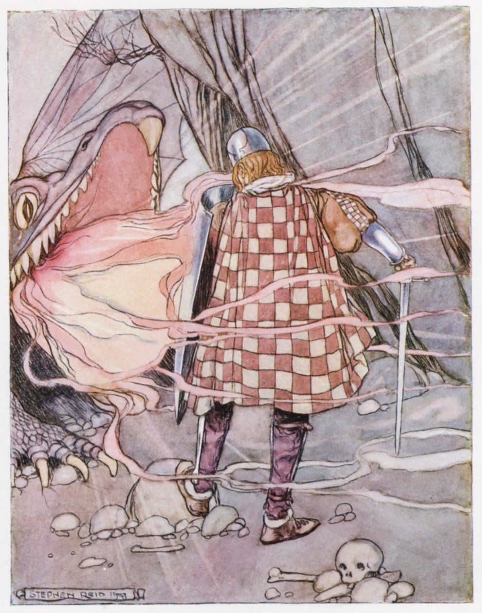 Illustratie voor Siegfried de Drakendoder door Stephen Reid