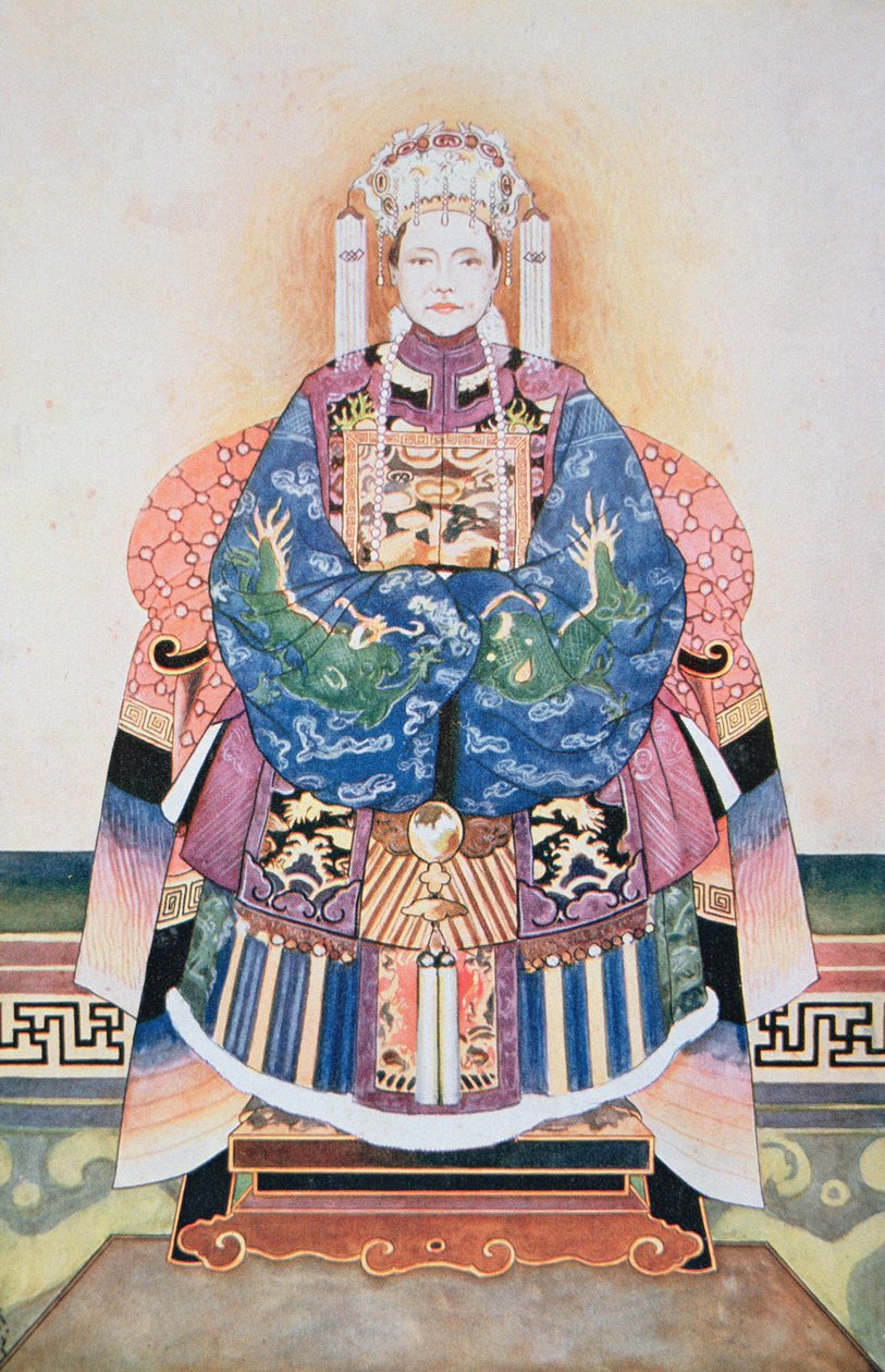 Tzu-Hsi, naar een Chinese tekening door Stephen Reid