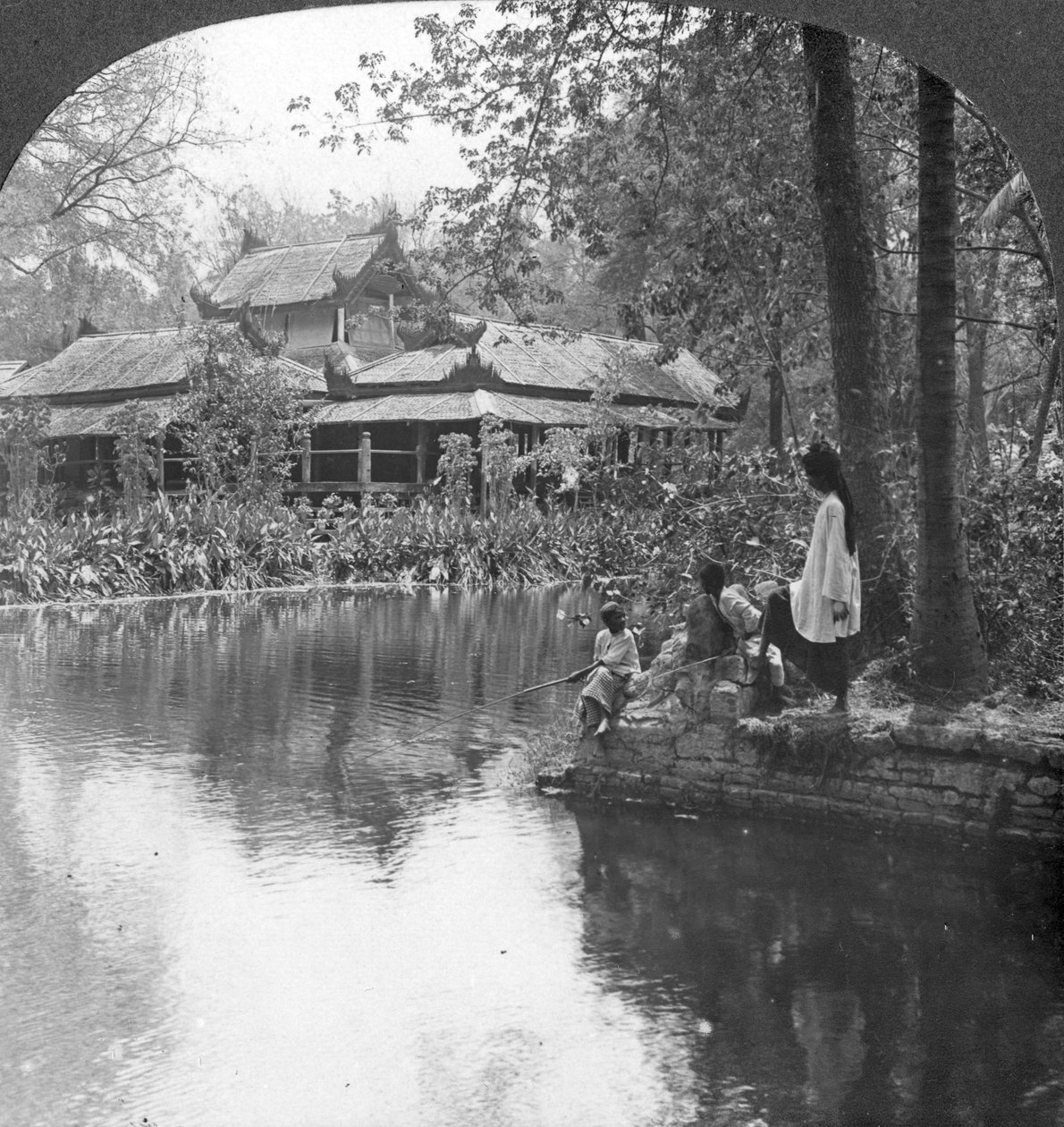 Zuidtuin Paleis in Fort, Mandalay, Birma, 1908 door Stereo Travel Co