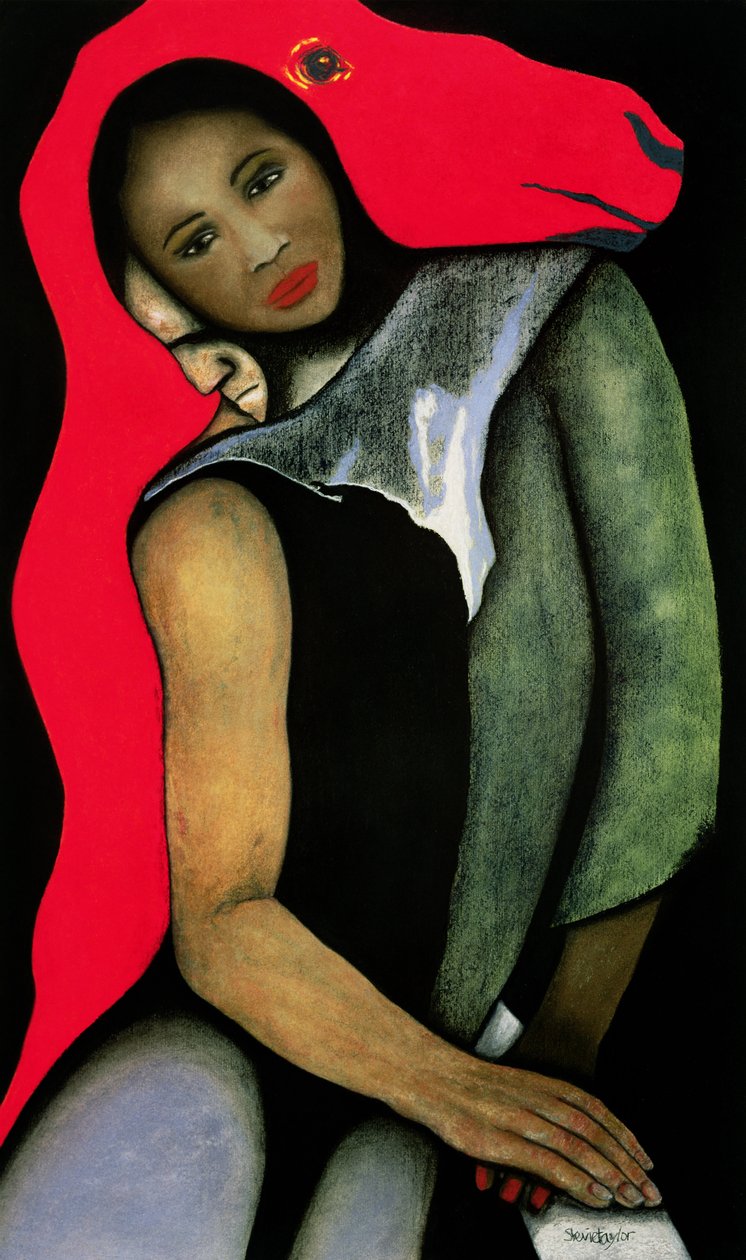 ManVrouw en een Rode Paard, 1999 door Stevie Taylor