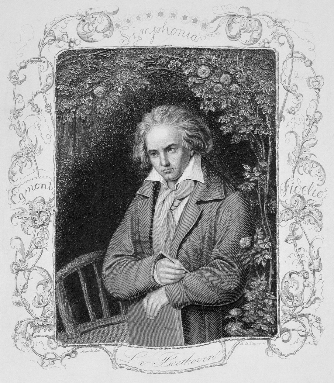 Ludwig van Beethoven (1700-1827), gegraveerd door Albert Henry Payne (1812-1902) door Storck
