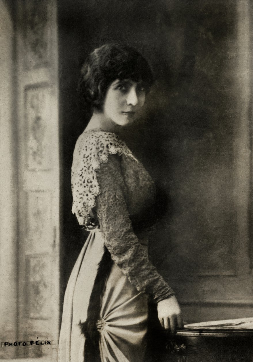 Portret van de Franse kunstenares Eve Lavalliere ( 18 66 door Studio Felix