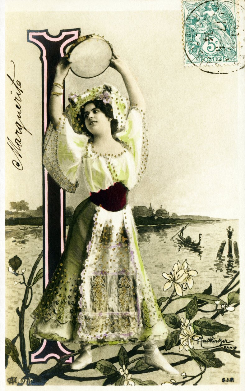 I: Mlle Fischer, artiest uit de jaren 1900 - Alfabet in ansichtkaart door Studio Reutlinger