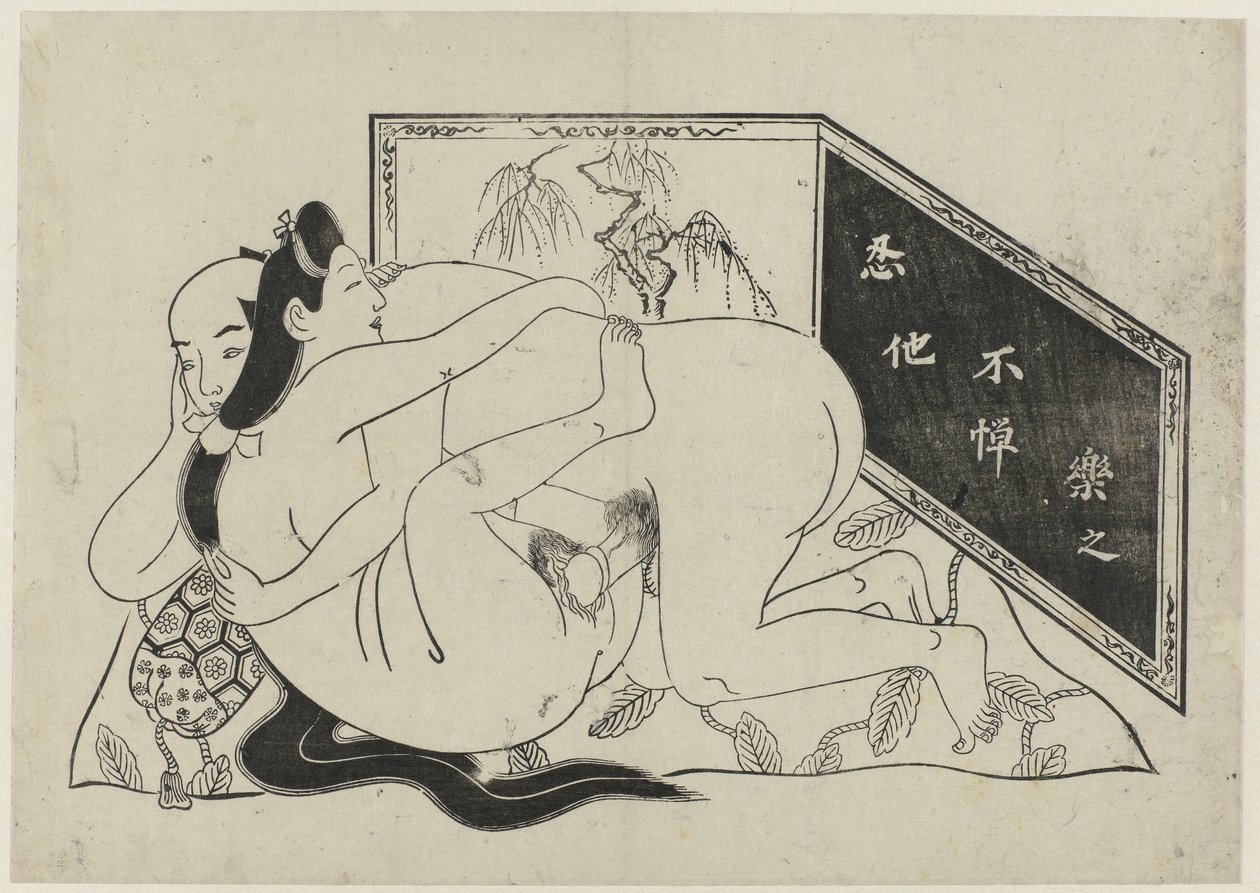 Erotische voorstelling door Sugimura Jihei (attributed to)