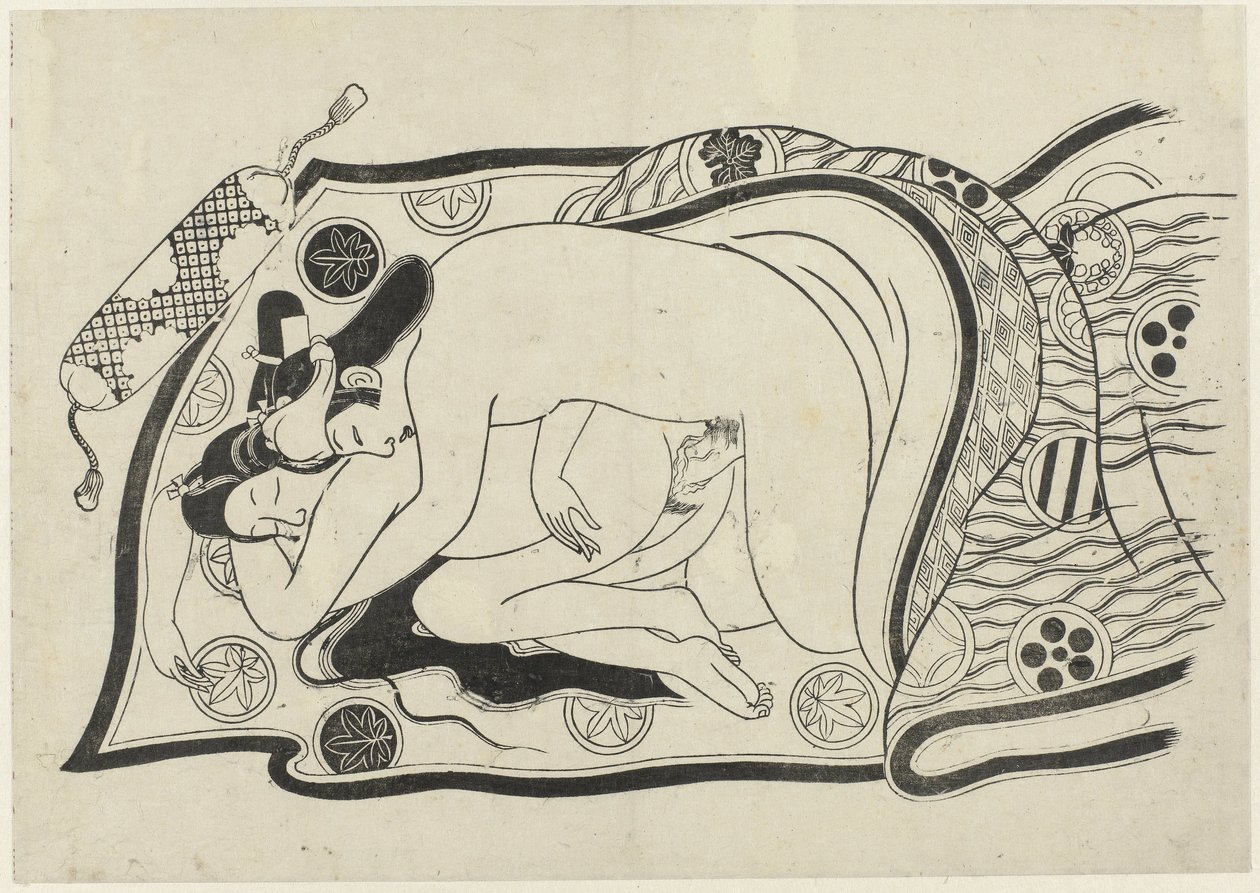 Erotische voorstelling door Sugimura Jihei (attributed to)