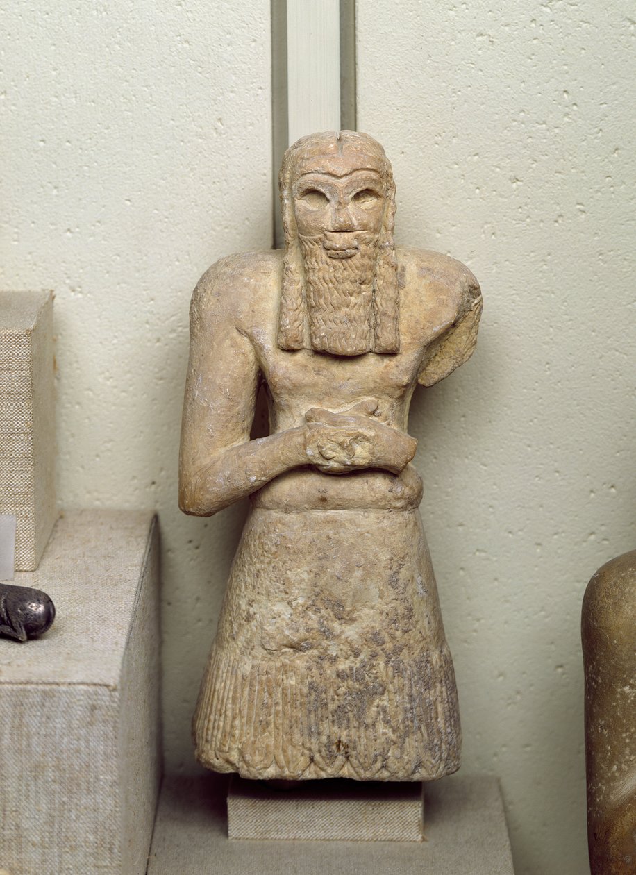 Standbeeld van Ginak, prins van Edin, uit Irak, 2800-2300 v.Chr. door Sumerian