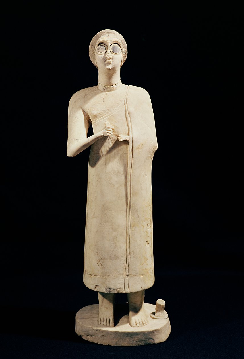 Standbeeld van de Grote Godin, uit Tell Asmar, 2800-2300 v.Chr. door Sumerian