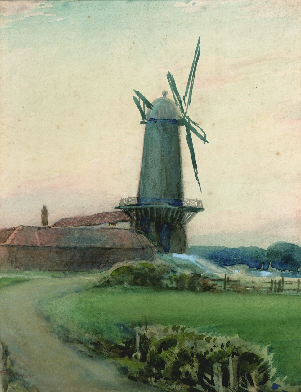 Studie van een windmolen door Sunderland Rollison