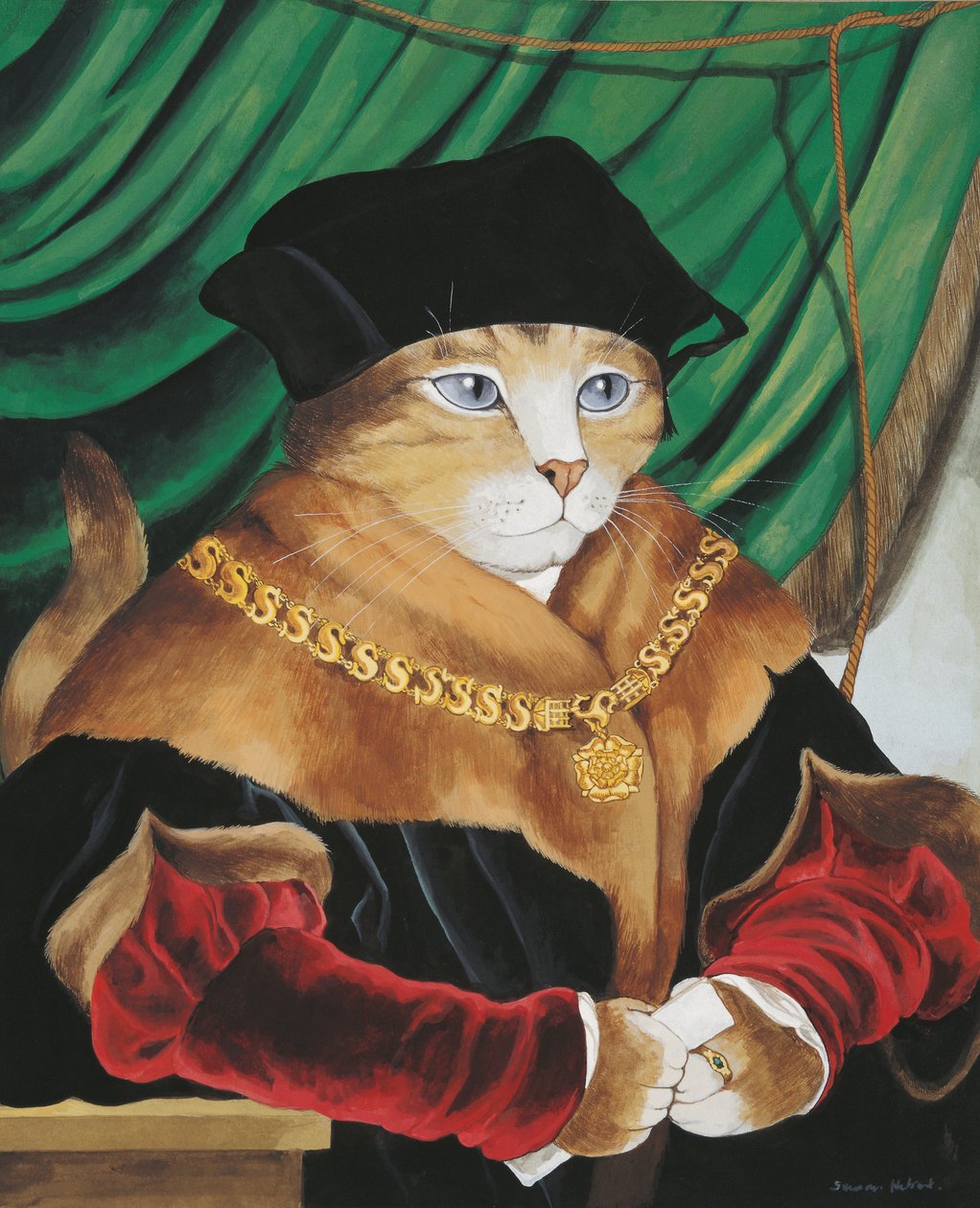 Illustratie uit Cats Galore! Een Compendium van Gecultiveerde Katten (pub. 2015) door Susan Herbert