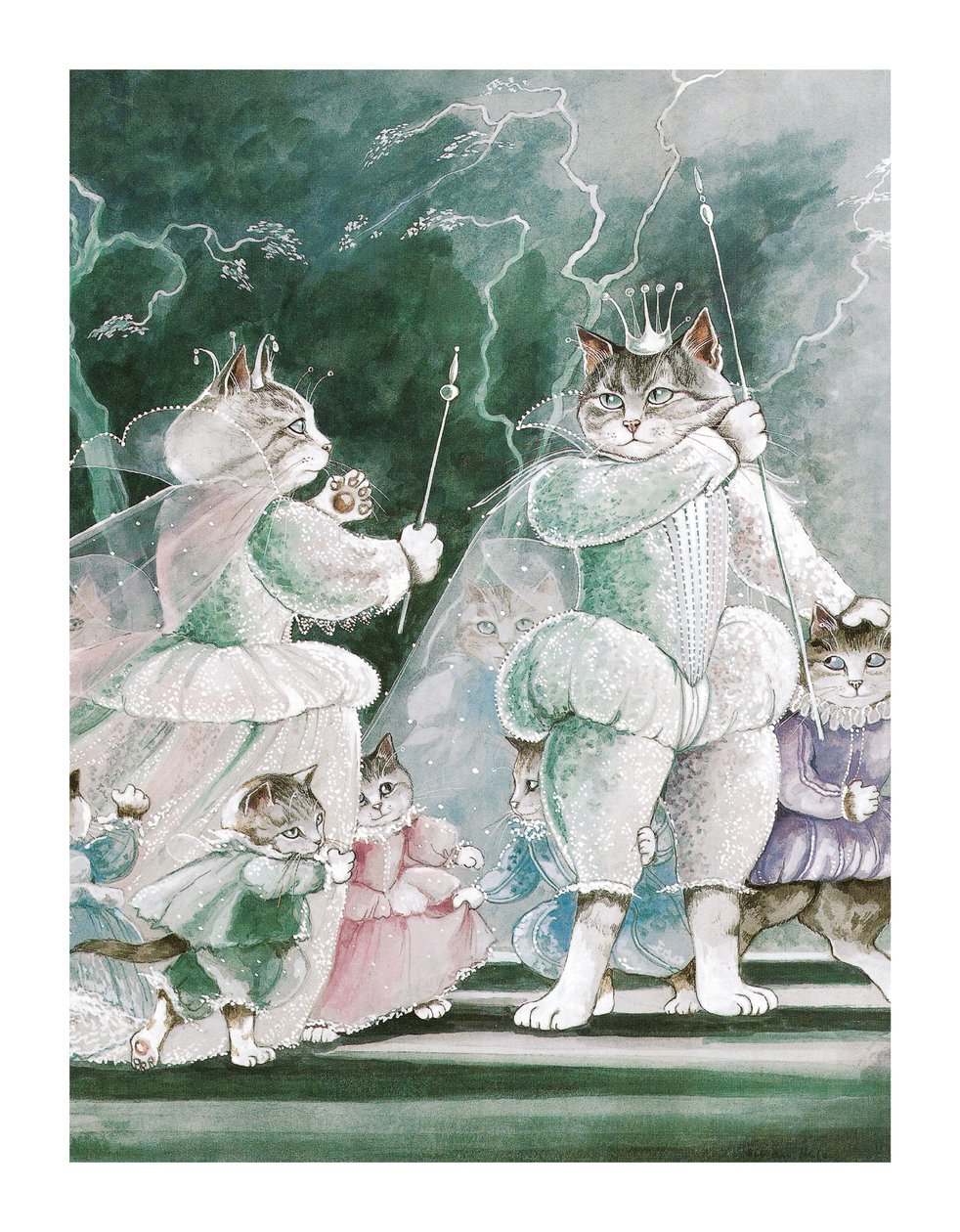 Illustratie uit Shakespeare Cats: Poster Boek (pub. 2016) door Susan Herbert