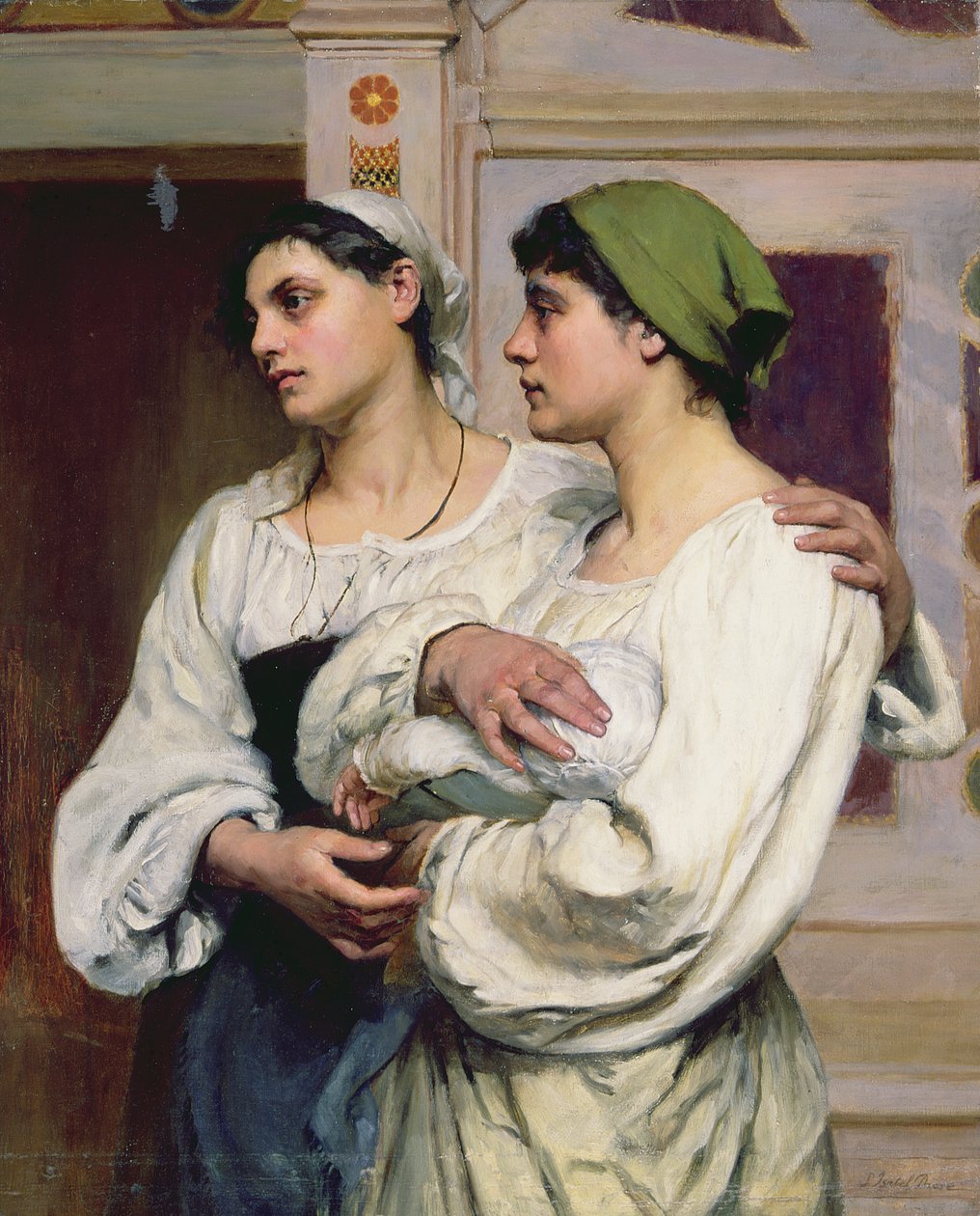 Italiaanse vrouwen in de kerk door Susan Isabel Dacre