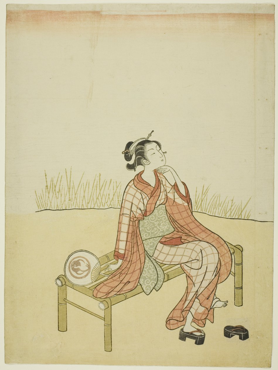Bij de stroom door Suzuki Harunobu