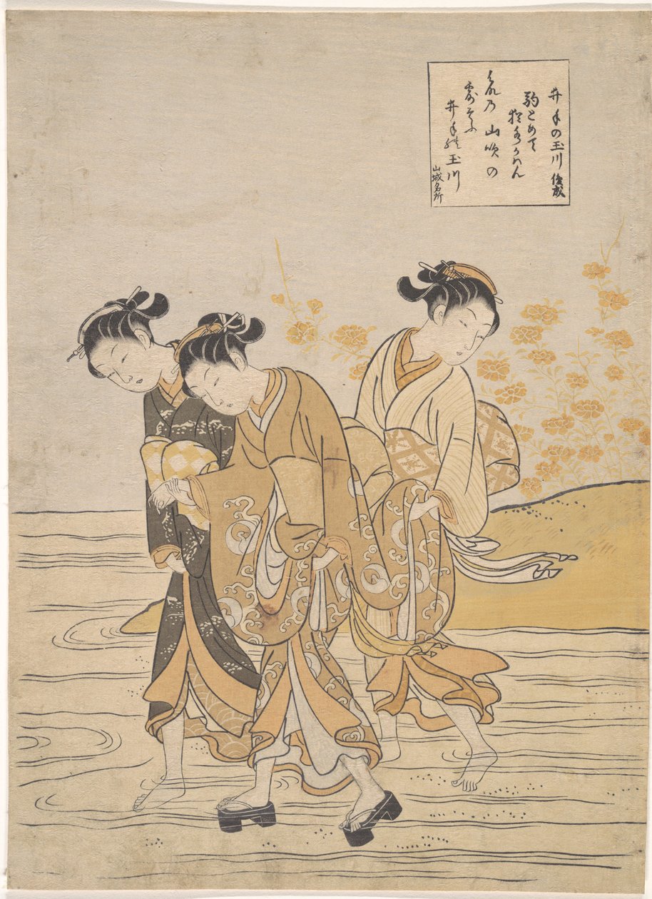 Juwelenrivier bij Ide (Ide no Tamagawa) door Suzuki Harunobu