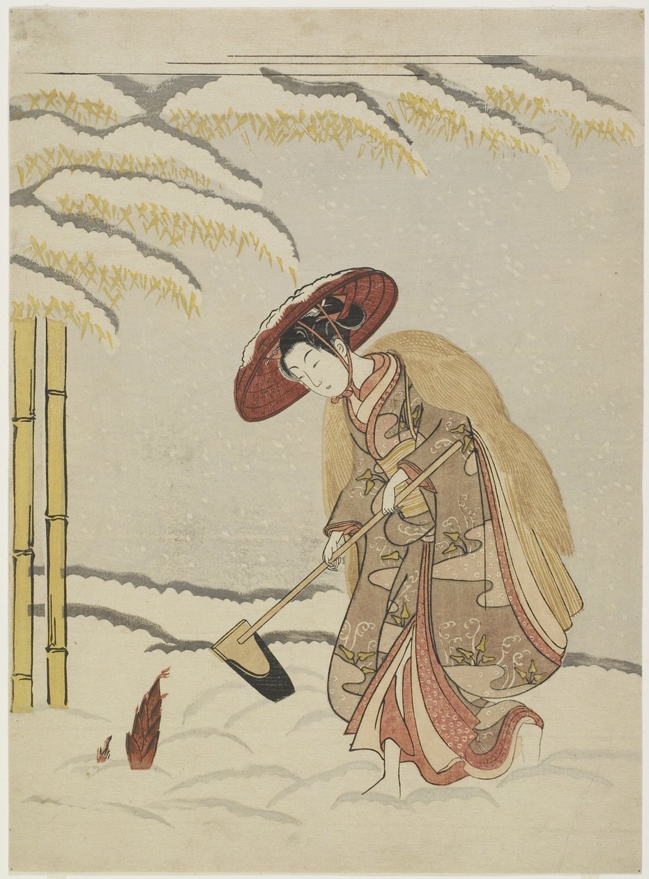 Mitate van Meng Zong, een van de vierentwintig voorbeelden van kinderlijke vroomheid, na 1765 door Suzuki Harunobu