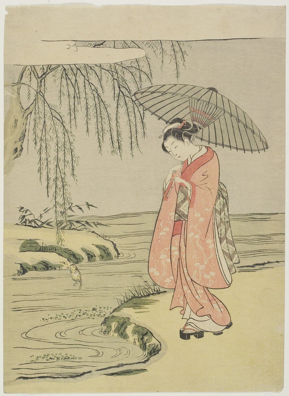 Mitate van de kalligraaf Ono no To_fu_, na 1765 door Suzuki Harunobu
