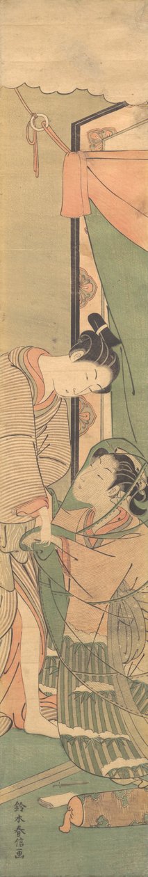 Afscheid van geliefden: De ochtend erna, ca. 1765-70 door Suzuki Harunobu