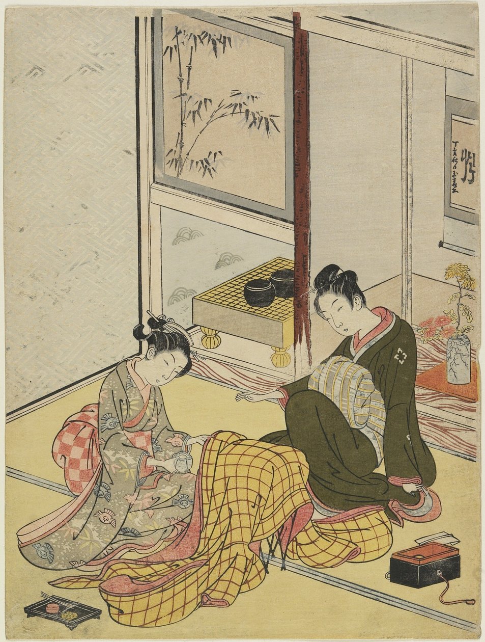 Een Gewaad Parfumeren als een Mitate van de Vier Elegante Tijdverdrijven, Herfst 1767 door Suzuki Harunobu