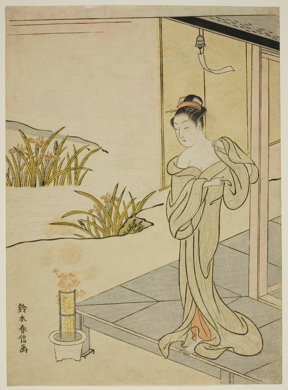 Zomer, uit de serie "Nieuwe Versies van Bloemen van de Vier Seizoenen (Shinpan furyu shiki no hana)" door Suzuki Harunobu