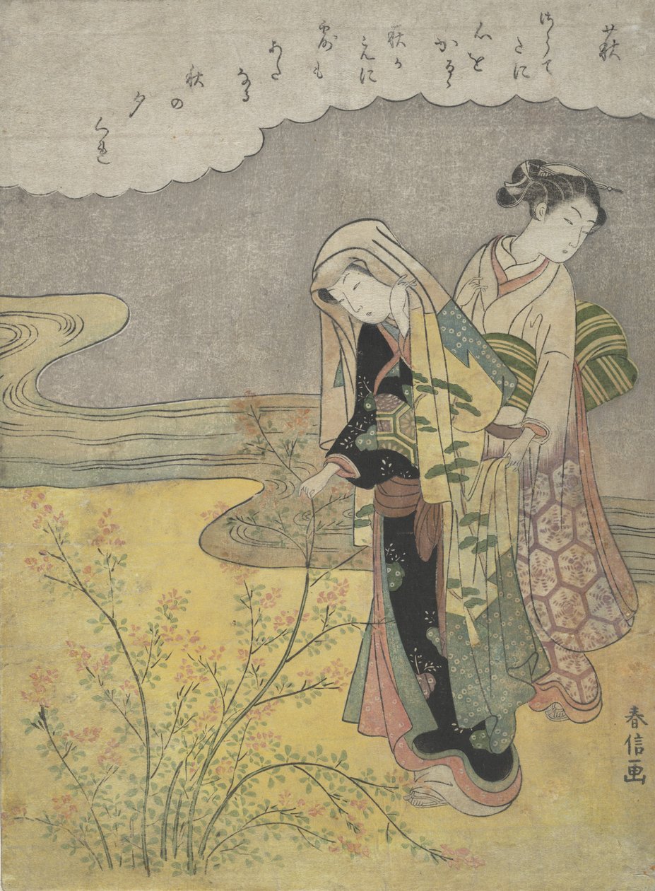 De Bush Clover Hagi, ca. 1766 door Suzuki Harunobu