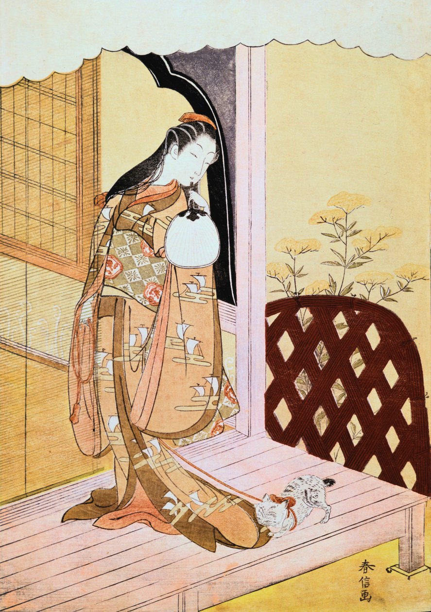 De prinses Nyosan, 1765 door Suzuki Harunobu
