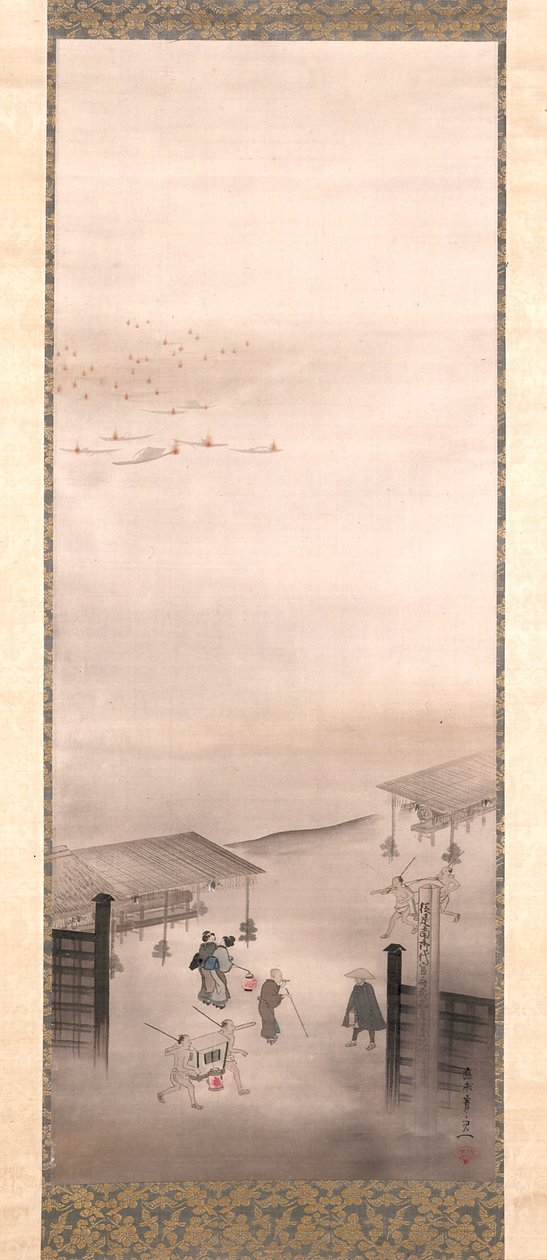 Yoshiwara en Shinagawa door Suzuki Kiitsu
