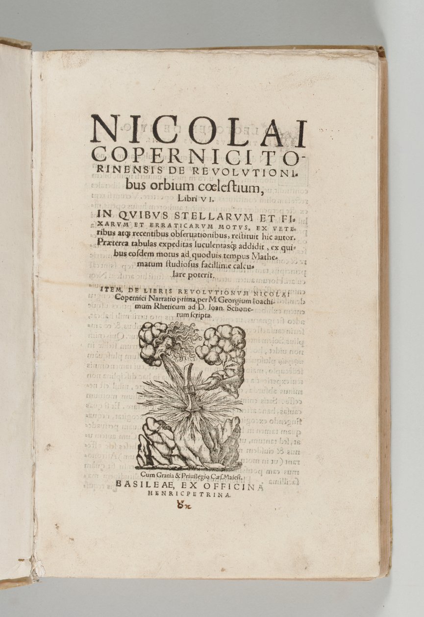 De revolutionibus orbium coelestium door Nicolaus Copernicus met De libris revolutionum Nicolai Copernici Narratio prima door Georg Johann Rheticus, Basel: Heinrich Petri door Swiss School