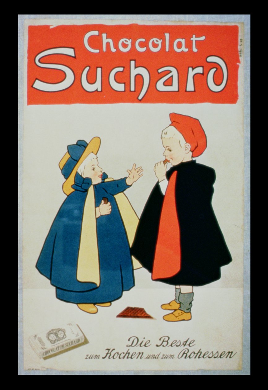 Poster voor Suchard chocolade door Swiss School
